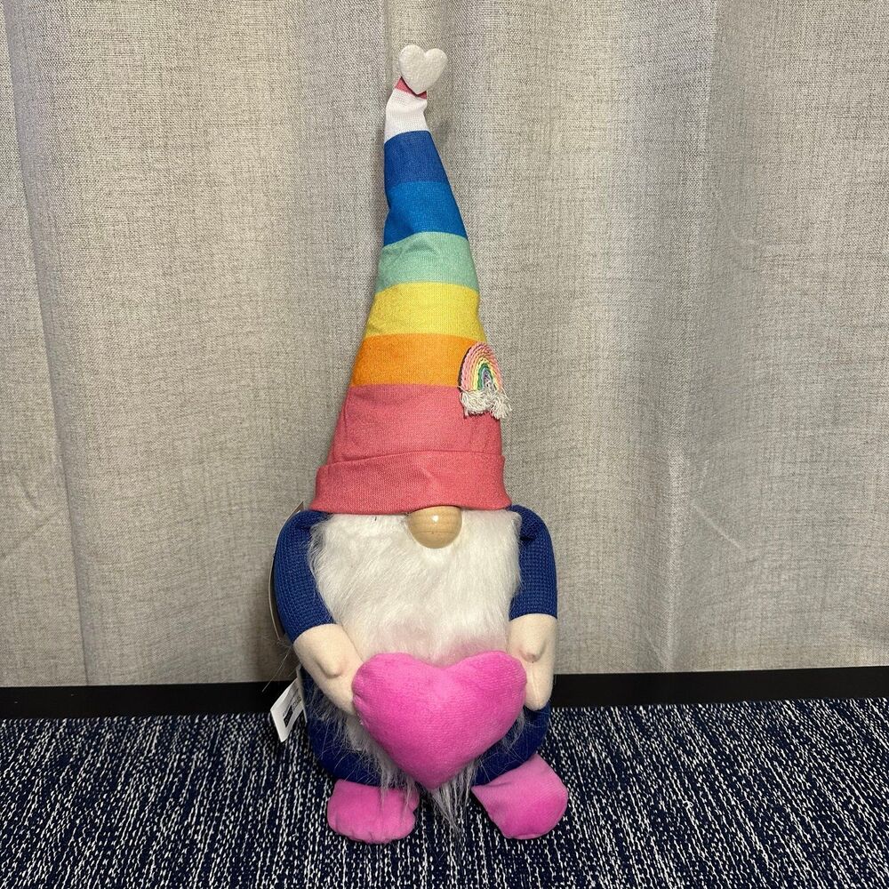 Holiday Decor Rainbow Love Gnome